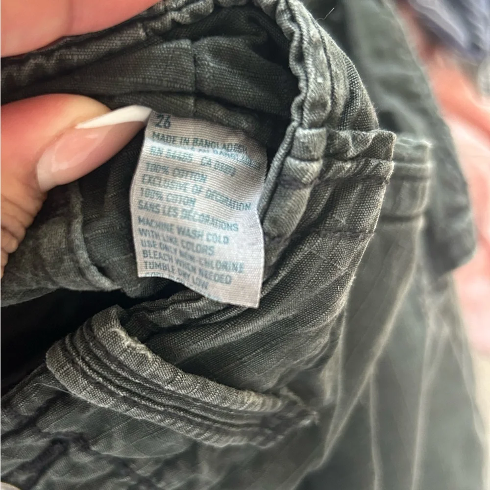 American Eagle Cargo Shorts Mens 26 Black Longer Length Utility Pockets Casual - Picture 4 of 4